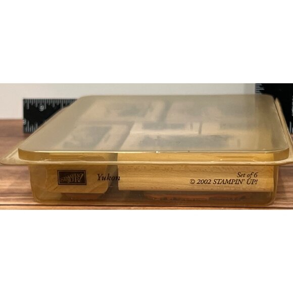 HTF STAMPIN' UP! YUKON Wood Mounted Rubber Stamp set of6 ELK BEAR MOOSE RAM RARE - Picture 4 of 5